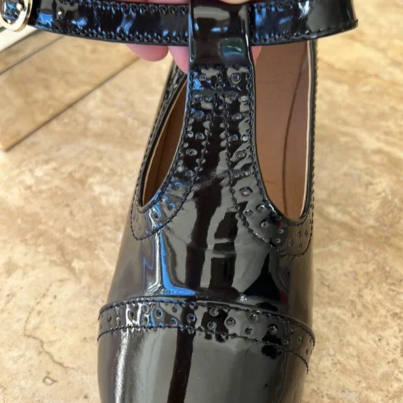 Chunky Mid High Block Heel T-Bar Platform Mary Jane - Picture 8 of 8